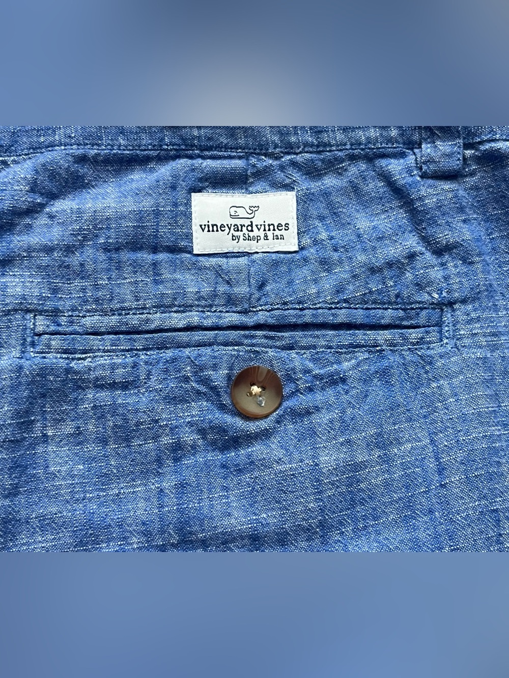 Vineyard Vines Men’s Light Blue Flat-Front Shorts, size 36, 8”inseam, like new. - Picture 5 of 7